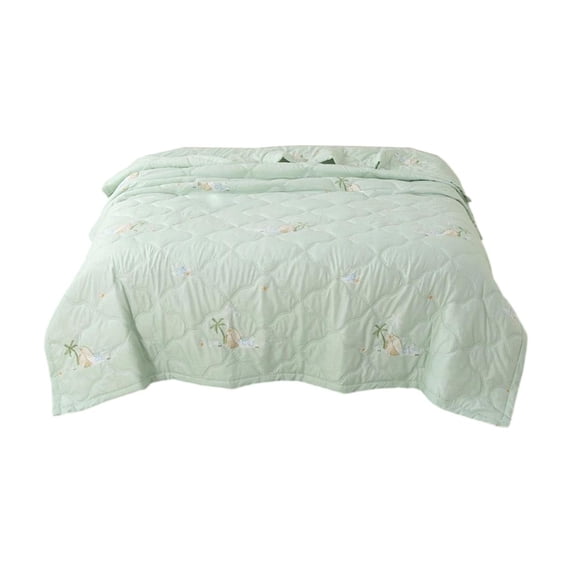 Anckoeil Floral Cotton Summer Quilt, Lightweight Washable Cool Quilt, 150x200cm / 59.06x78.74in for Single Bed