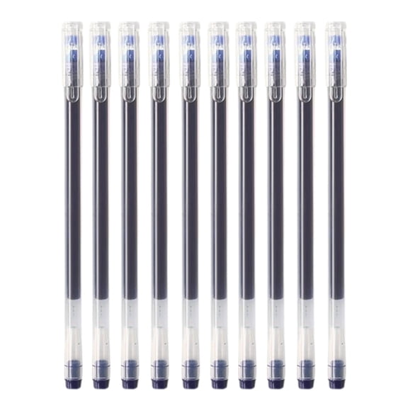 Anckoeil Gel Pens 10 Pack Large Capacity 1ml Fast Dry Ink Red Blue Black for Office Daily Note Taking