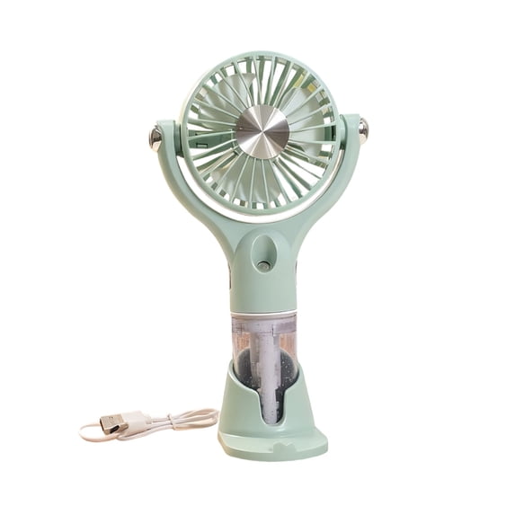 Anckoeil Handheld Spray Fan, Portable USB Rechargeable Mist Fan with Base, Personal Mini Fan for Summer, Office, Outdoor & Student Use