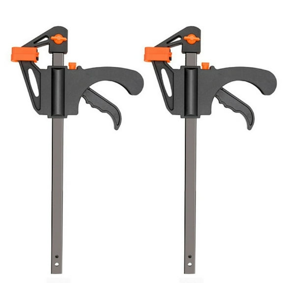 Anckoeil Hardware Tools 91Mm Wood Working Bar F Clamp Clamps Grip Ratchet Quick Release Fixed 2PC