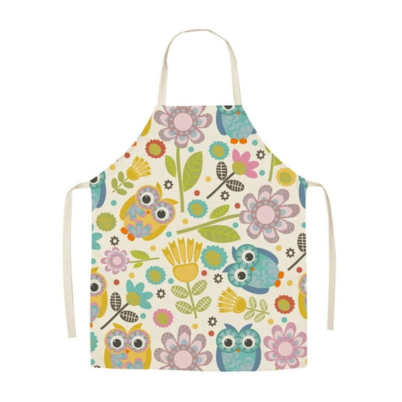Anckoeil Home Tools Easter Home Printing Linen Imitation Apron Kitchen Fouling Multi Functional Apron