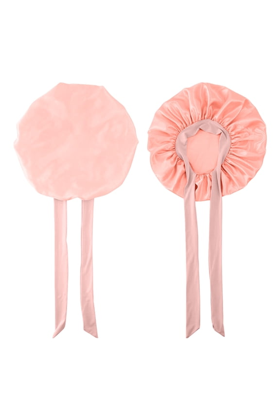 Home Tools Satin Fluttering Round Hat Bow Faux Silk Beauty Hair Care Wide-brimmed Hat Women Scarf Sleeping Cap