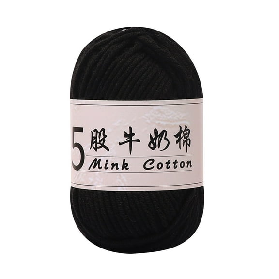 Anckoeil Knitting Yarn 2PCS Solid Color Soft High Density 5 Strand Milk Cotton Handmade Doll Knitting Line Baby Sweater Knitting Wool Cluster