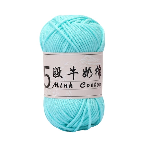 Anckoeil Knitting Yarn 3PCS Solid Color Soft High Density 5 Strand Milk Cotton Handmade Doll Knitting Line Baby Sweater Knitting Wool Cluster