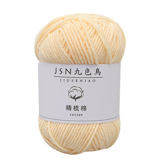 Anckoeil Knitting Yarn 4 Strands Combed Milk Cotton Thread Handmade DIY Crochet Wool Cluster for Knitting Hair Clips, Hair Bands