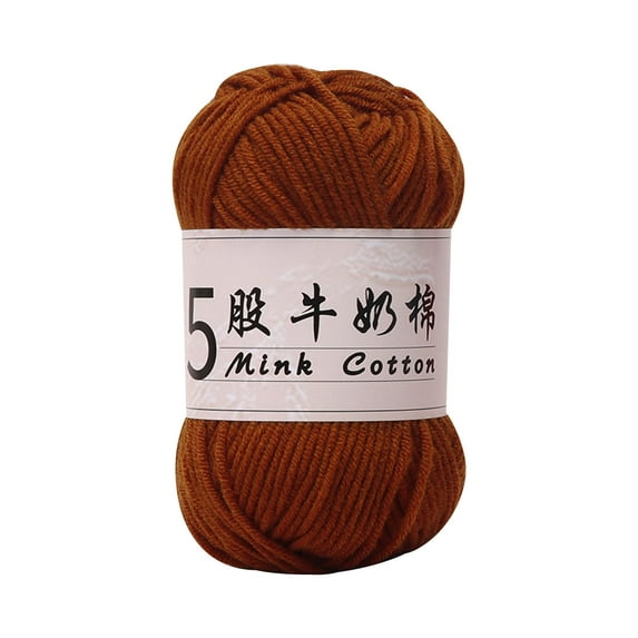Anckoeil Knitting Yarn Hand Knitting Thread Dough DIY Dolls 5 Strands Delicate Milk Cotton Thread Dough Baby Sweater Knitting Thread Dough