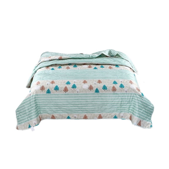 Anckoeil Lightweight Washable Polyester Air Conditioner Summer Quilt, Decorative Printed Cooling Quilt Insert 70.87in x 78.74in