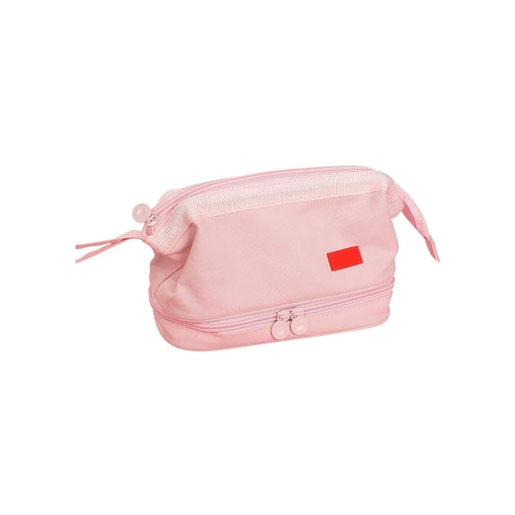 Anckoeil Multi-Layer Large Capacity Pencil Case, Stretch Nylon Spandex Storage Pouch for Office & Daily Use