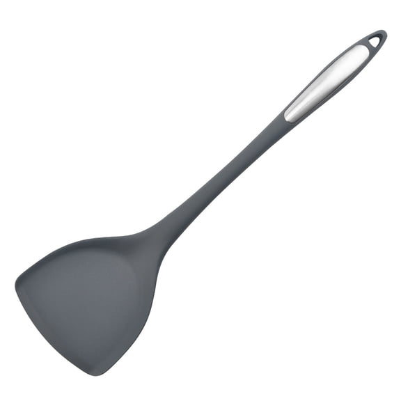 Anckoeil Non-Stick Safe Silicone Cooking Spatula, Flexible Heat Resistant Stir Fry Turner with Stainless Steel Handle