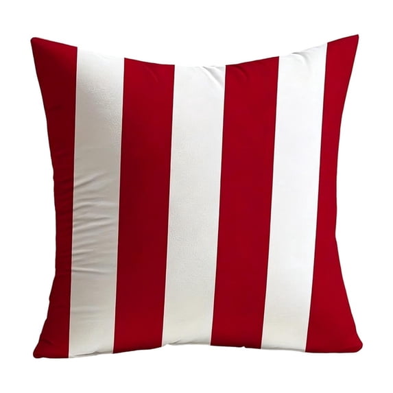 Anckoeil Outdoor Waterproof Striped Throw Pillow Cover, 17.72in/45cm Cushion Case, Pillow Cover Only (Insert Not Included) for Patio, Sofa & Home Decor