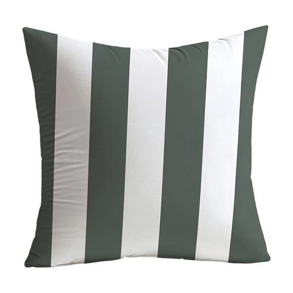 Anckoeil Outdoor Waterproof Striped Throw Pillow Cover, 17.72in/45cm Cushion Case, Pillow Cover Only (Insert Not Included) for Patio, Sofa & Home Decor