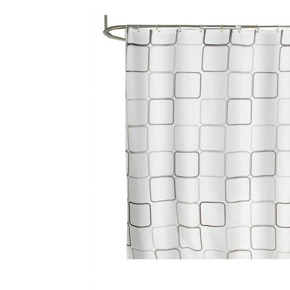 Anckoeil Plaid Simple Shower Curtain Polyester Waterproof Bathroom Hanging Curtain Large Size Anti Walking Light Shower Curtain