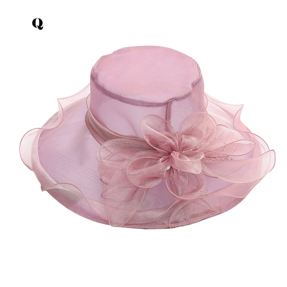 Anckoeil Portable Travel Products Flower Net Yarn Sun Hat Beach Sunscreen Sunhat Female Organza Top Hat