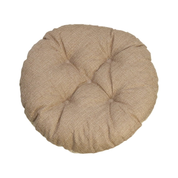 Anckoeil Round Linen Seat Cushion, Soft Padded Chair Pad, Non-Slip Washable Cushion for Dining, Kitchen & Office Use