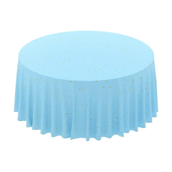 Anckoeil Round Tablecloth, 210cm/83in Nylon Table Cover for Wedding, Birthday & Party Decor
