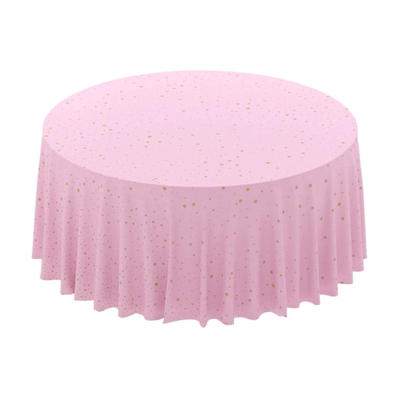 Anckoeil Round Tablecloth, 210cm/83in Nylon Table Cover for Wedding, Birthday & Party Decor