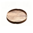 thumbnail image 1 of Anckoeil Round Wooden Serving Tray, Small Snack Fruit Platter for Coffee Table Living Room Entryway, 1 of 5
