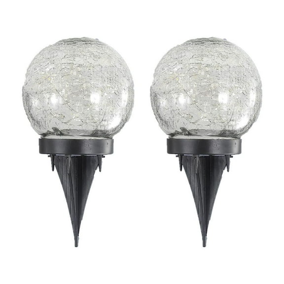 Anckoeil Solar Crackle Ball Lights Outdoor Garden Decoration Solar Mirror Ball Decorative Patio 2Pc