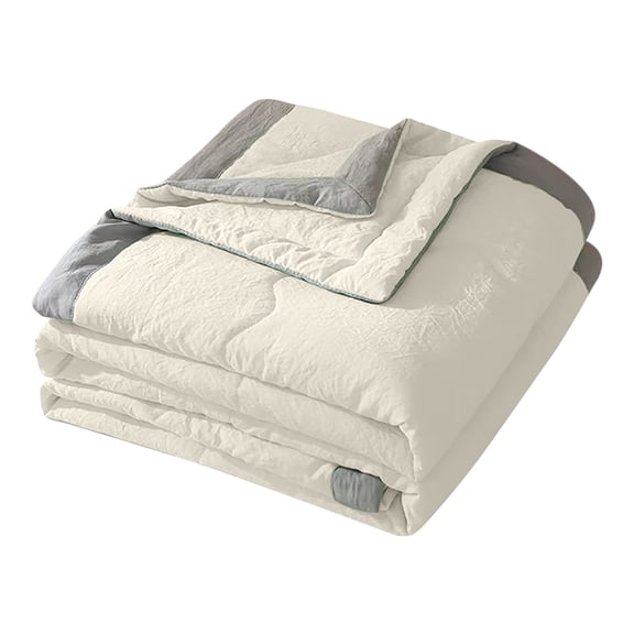 Anckoeil Solid Color Lightweight All Season Summer Quilt, Washable Bedding for Student Dorm 59.06in ×78.74in