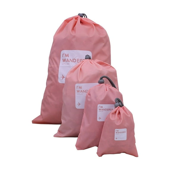 Anckoeil Travel Drawstring Bag Set - 4 Items Great for Organizing Luggage and Packing Reasons
