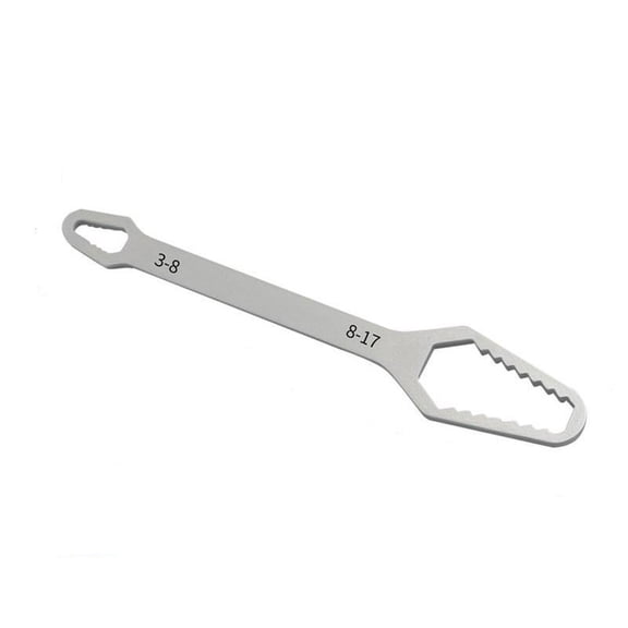 Anckoeil Universal Double Ended Wrench, Multi-Size Self Adjusting Spanner for 3-8mm to 8-17mm Nuts, Auto & Home Repair Tool