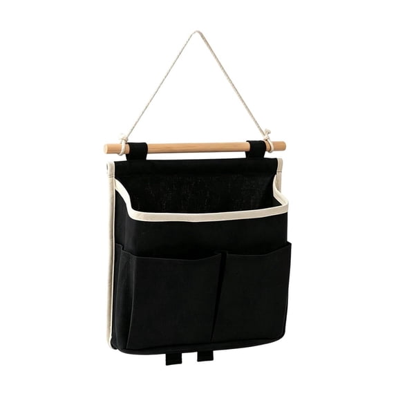 Anckoeil Wall Mounted Hanging Storage Bag, 3 Pocket Bedside Organizer for Bedroom Dormitory Office