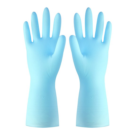Anckoeil Winter Savins!Reusable Rubber Dishwashing Cleaning Gloves For Kitchen Bathroom Non Slip Grippy Long Dish Washing Gloves With Flocked Liner Flexible Waterproof