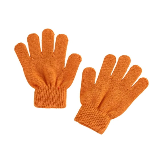 Anckoeil Winter Savins!Winter Warm Solid Color Knitted Kids Gloves Split Finger Gloves for Children