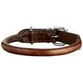 thumbnail image 1 of Ancol Round Leather Collar Chestnut 28-36cm Size 3, 1 of 3