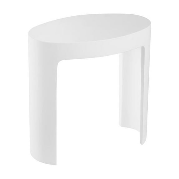 Ancona 17 in. Shower Bench in Pure Acrylic Stone in Matte White