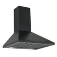 thumbnail image 1 of Ancona 24 440 CFM Convertible Wall Mount Pyramid Range Hood in Matte Black, 1 of 5