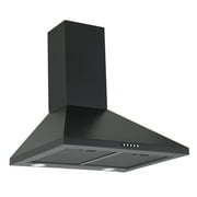 Ancona 24 440 CFM Convertible Wall Mount Pyramid Range Hood in Matte Black