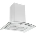 Ancona 30" 440 CFM Convertible Island Glass Canopy Hood, Stainless
