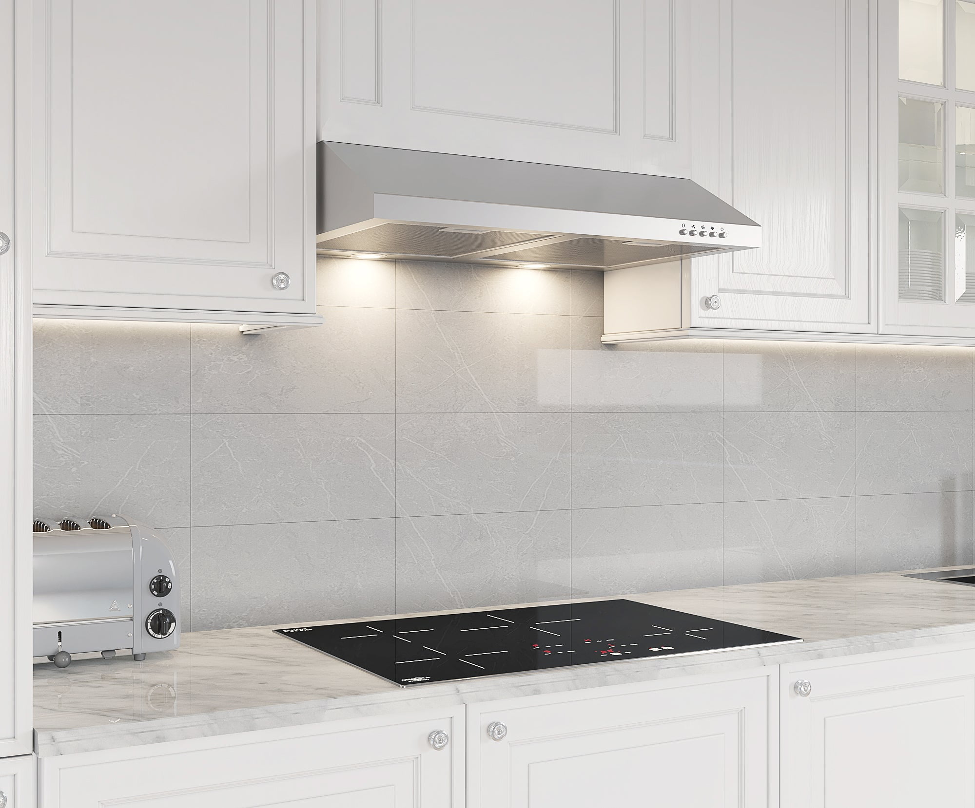 30'' Stainless Steel Under Cabinet Range Hood with Push Button Control