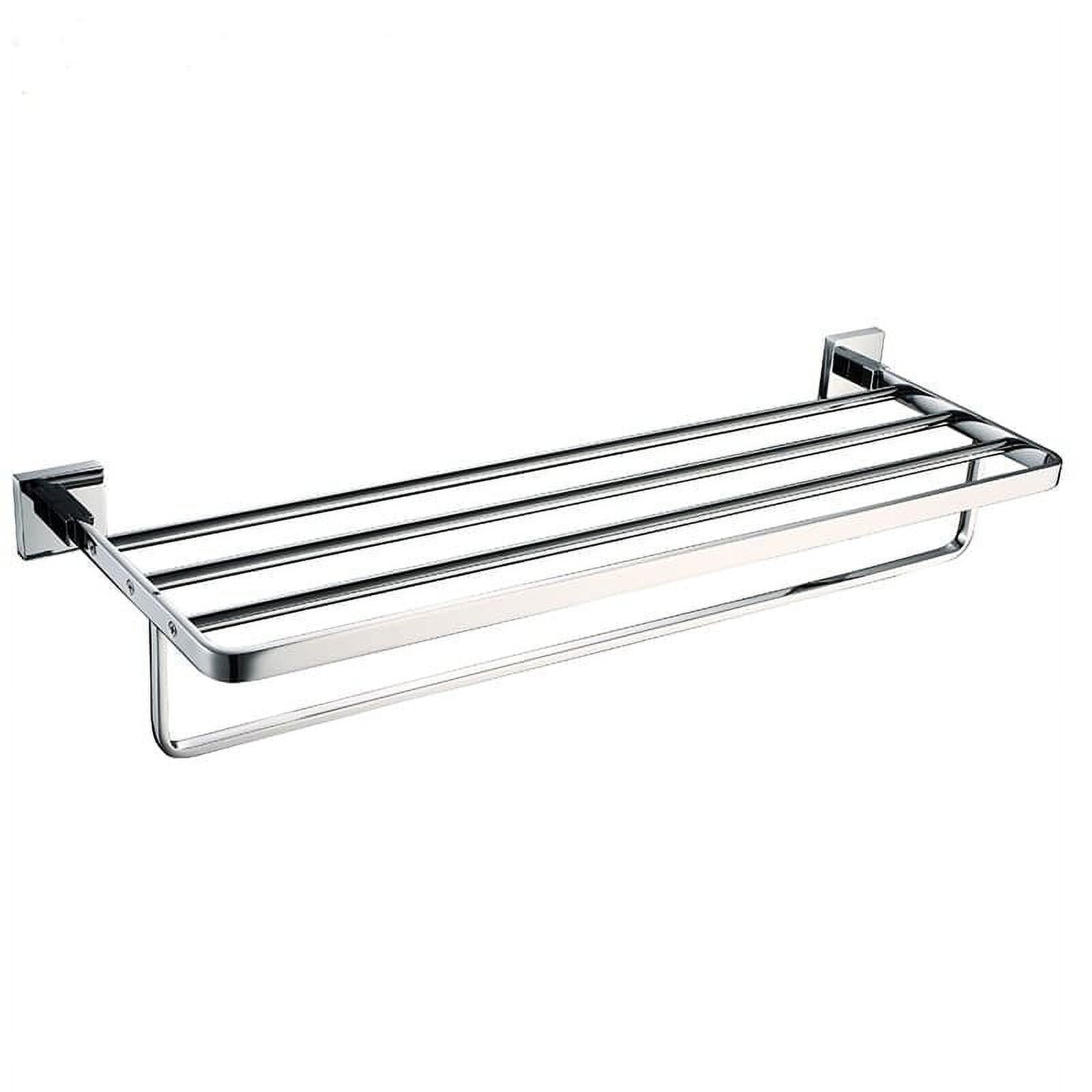 Chrome Brass Floating Wall Mounted Towel Rack