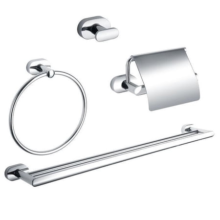 Ancona Aria 4-piece Bathroom Accessory Set in Chrome