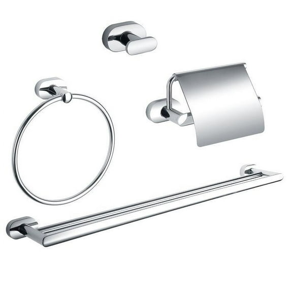 Ancona Aria 4-piece Bathroom Accessory Set in Chrome