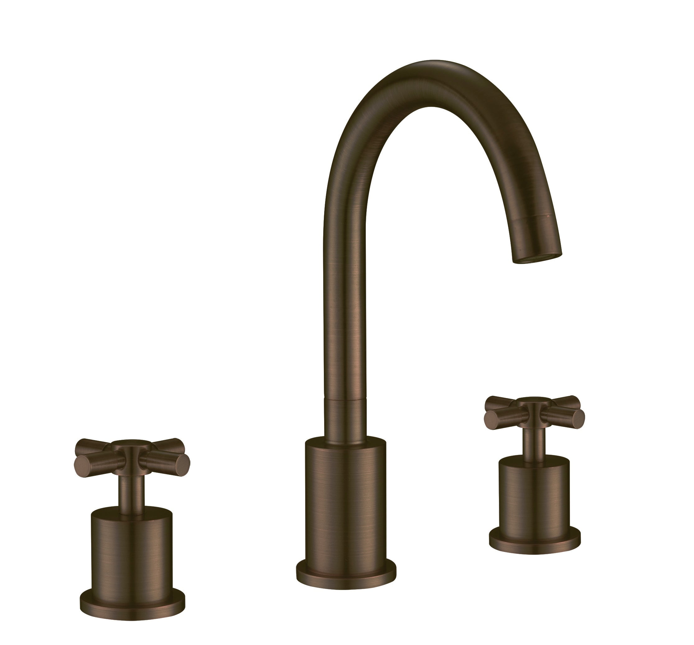 Oil Rubbed Bronze Widespread Bathroom Faucet with Cross Handles