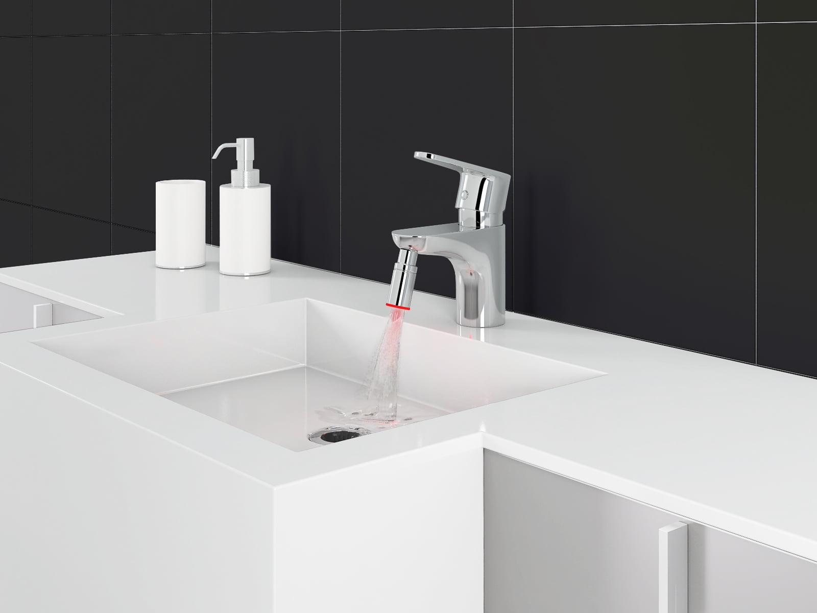 Chrome Single-Handle Deck Mounted Bathroom Faucet