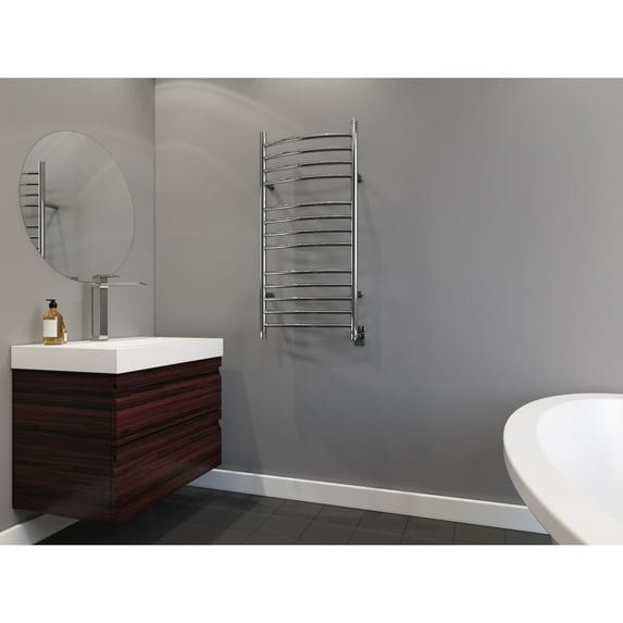 Ancona Svelte Rounded Wall Mount Hardwire Towel Warmer in Chrome