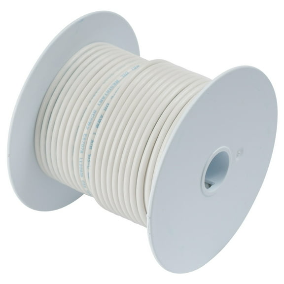 Ancor 102910 Tinned Copper Wire, 16 AWG (1mm2), White - 100ft