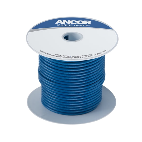 Ancor 106110 Tinned Copper Wire, 12 AWG (3mm2), Dark Blue - 100ft