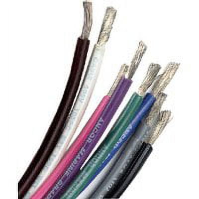 Ancor 108002 Marine Grade Electrical Primary Tinned Copper Boat Wiring (10-Gauge, Black, 25-Feet)