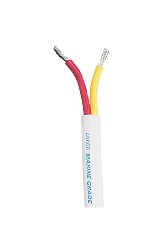 Ancor 123905 Marine Grade Electrical Safety Duplex Tinned Boat Cable Flat, 8...