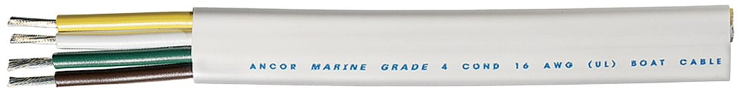 Ancor 154010 Marine Grade Electrical Flat Trailer Tinned Boat Cable 16-Gauge...