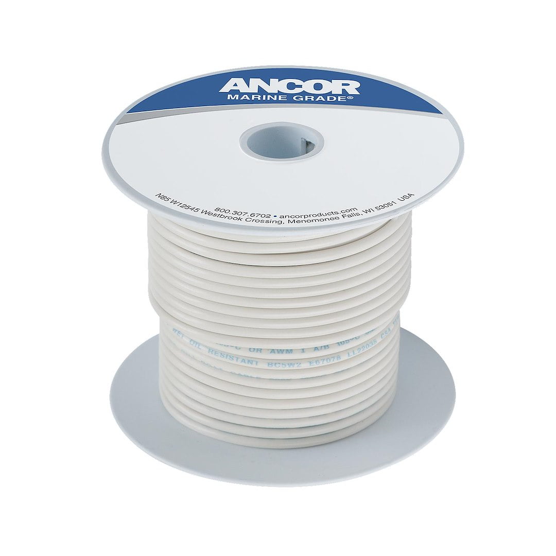 Ancor 18067016 White 8 Awg Tinned Copper Wire - 100' - Walmart Business ...