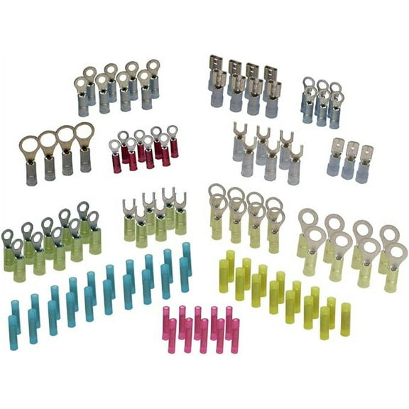 Ancor 220003 Marine Grade Electrical Premium Nylon Insulated Double Crimp Funnel Entry Connector Kit (18 to 10-Gauge, 120-Pack)