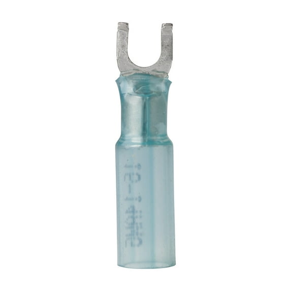 Ancor 314225 Blue #8 Fastener 16-14 Wire Range Heatshrink Spade Terminal - 25 Pack