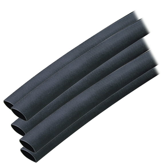 Ancor Adhesive Lined Heat Shrink Tubing (ALT) - 3/8" x 12" - 5-Pack - Black | Bundle of 2 Each