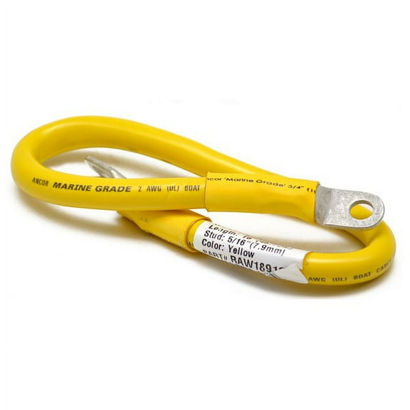 Ancor Boat Battery Cable RAW189123 | Tinned Copper 18 Inch 2 AWG